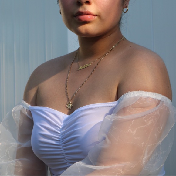 White lace PLT top - Picture 2 of 5